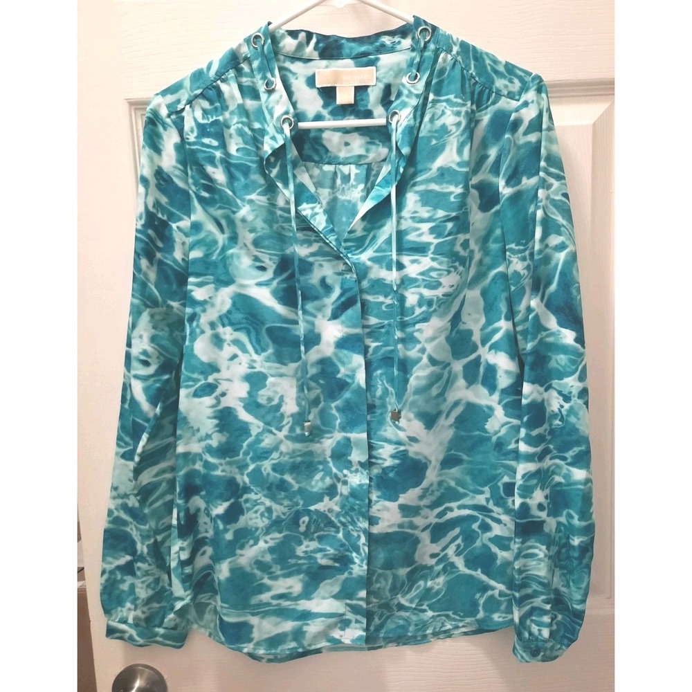 Michael Kors Womens Long Sleeve Blouse Size Small Pre-owned - Picture 2 of 5